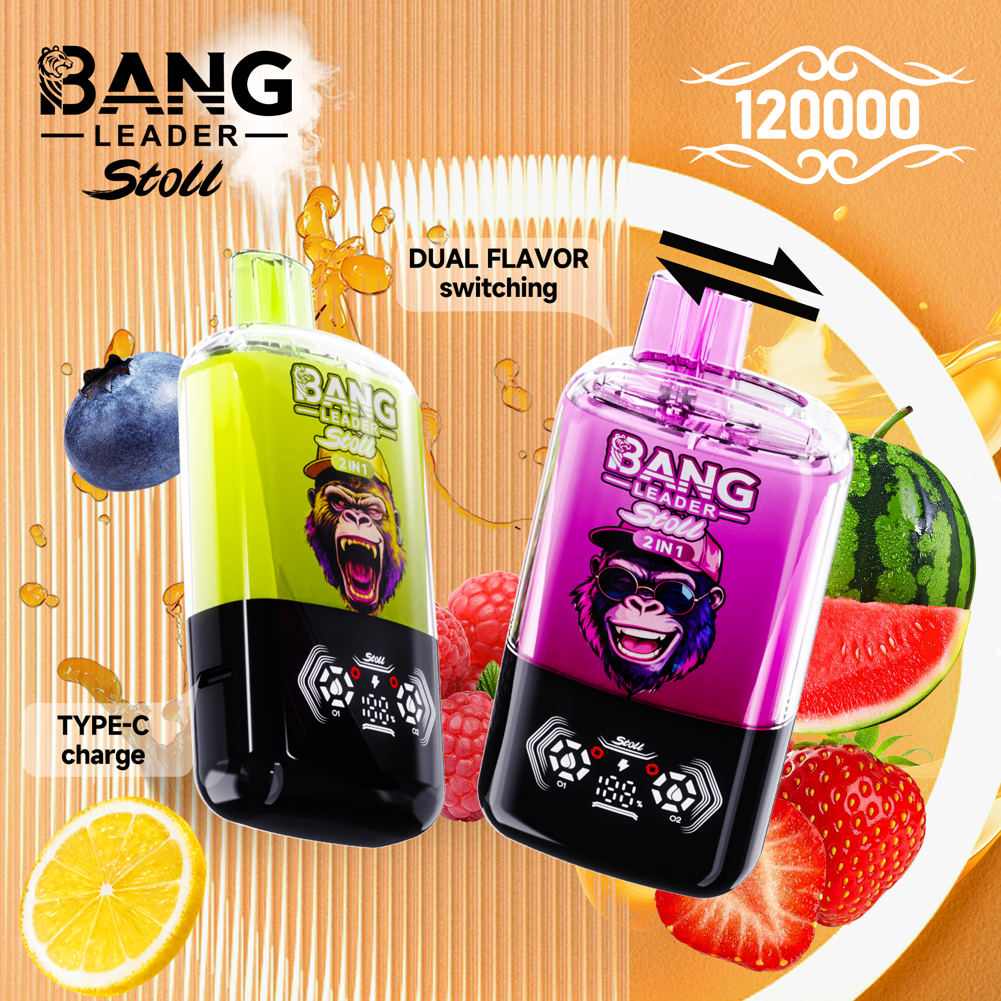 Bang Leader 120K Dual Flavor Disposable Vape – 120,000 Puffs | 2-in-1 - Image 4