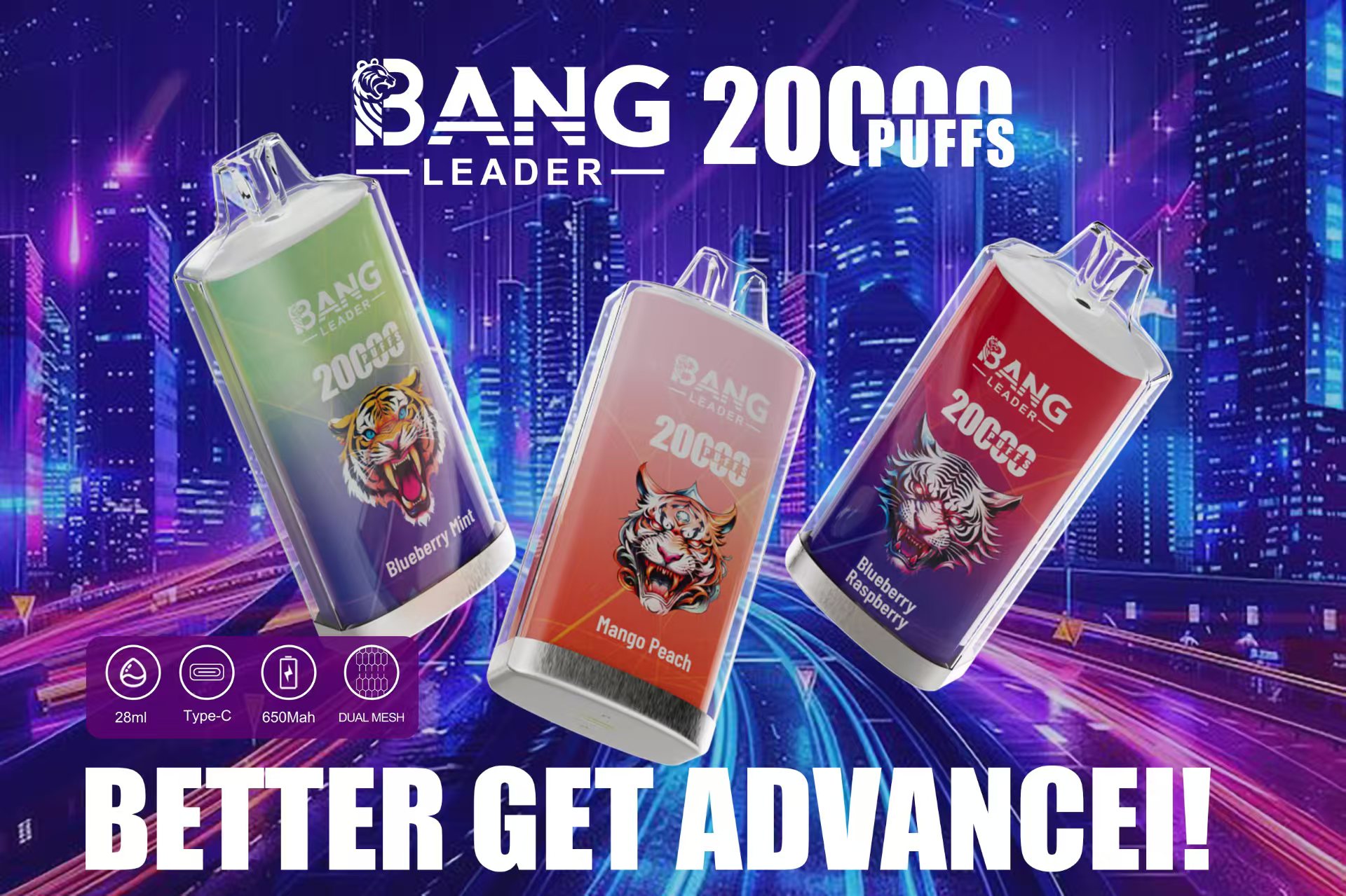 Bang Leader 20K Single Flavor Disposable Vape – 20,000 Puffs - Image 4