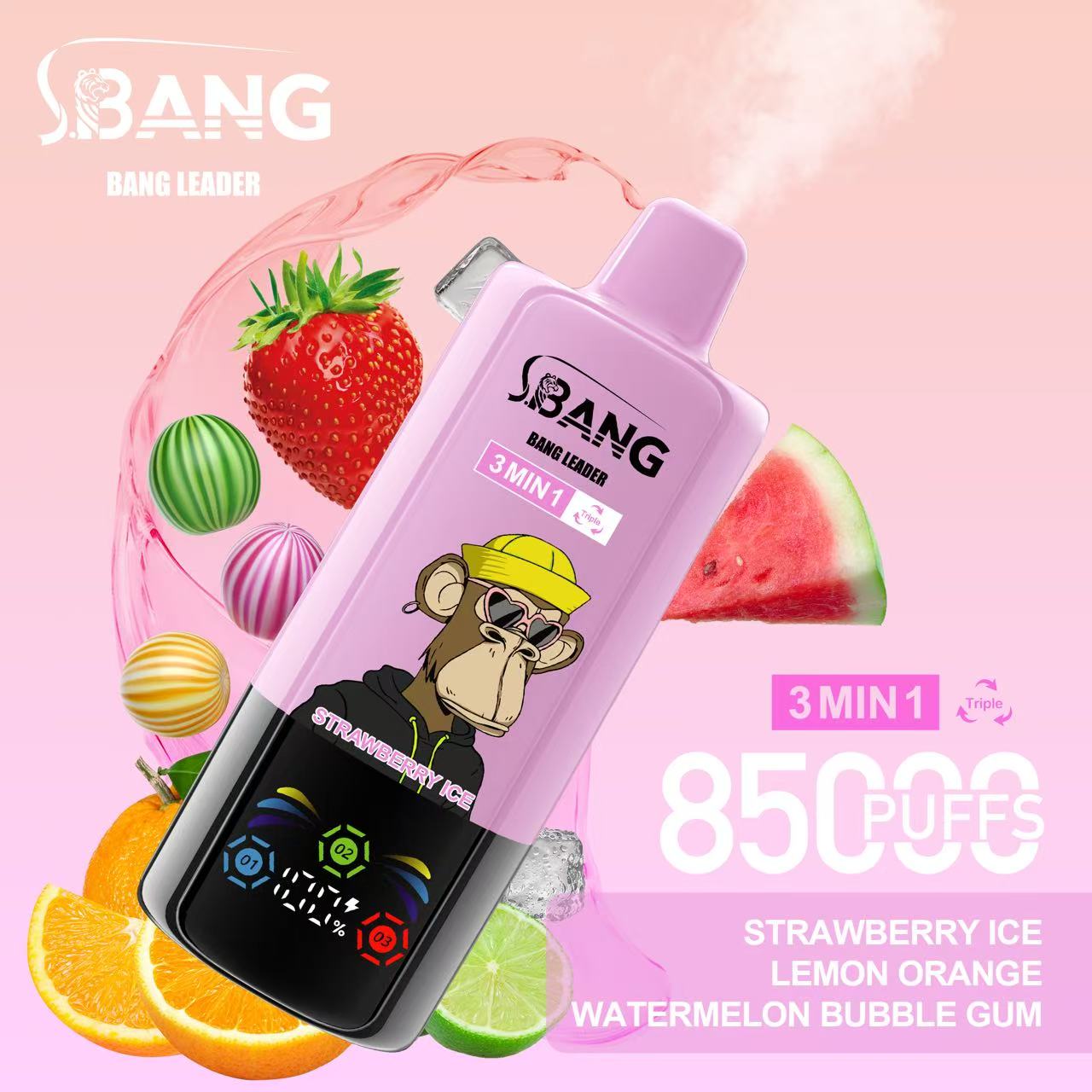 Bang Leader 85K Triple Flavor Disposable Vape – 85,000 Puffs | 3-in-1 - Image 2