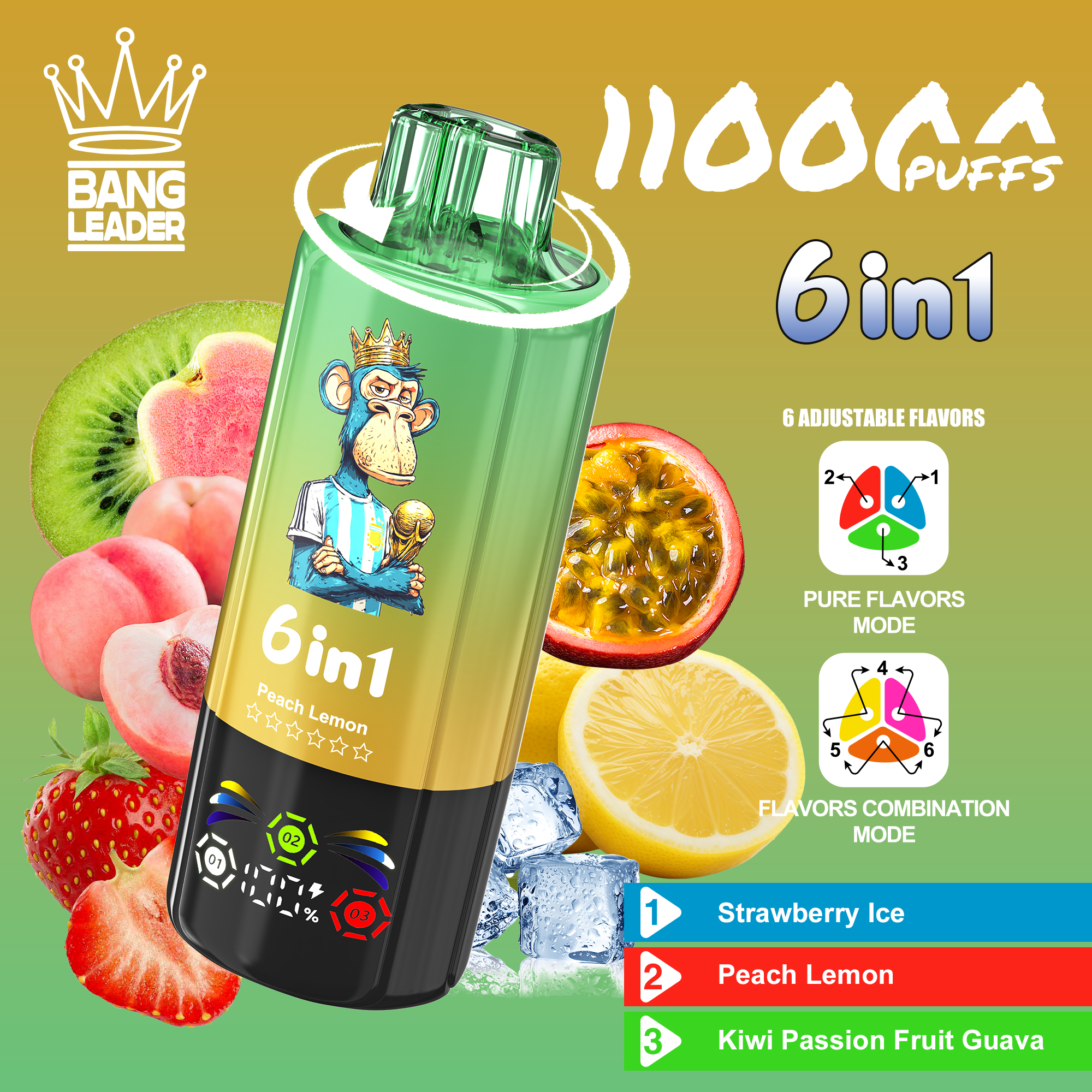 Bang Leader 110K Six Flavor Disposable Vape – 110,000 Puffs | 6-in-1